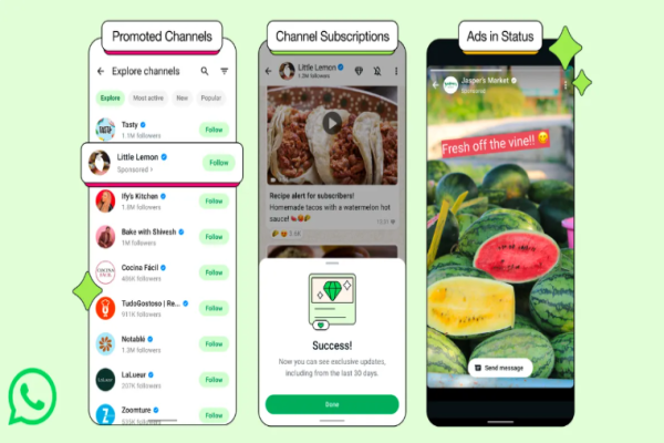 Quảng cáo sắp xuất hiện trên WhatsApp: Meta đưa AI vào Status và Channels